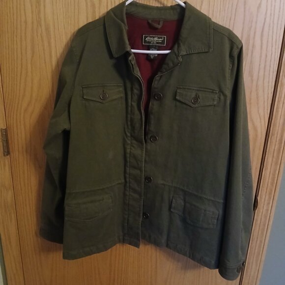 Like New Authentic Eddie Bauer Outdoor Outfitter Jacket Army Green XL Tall - Picture 1 of 4